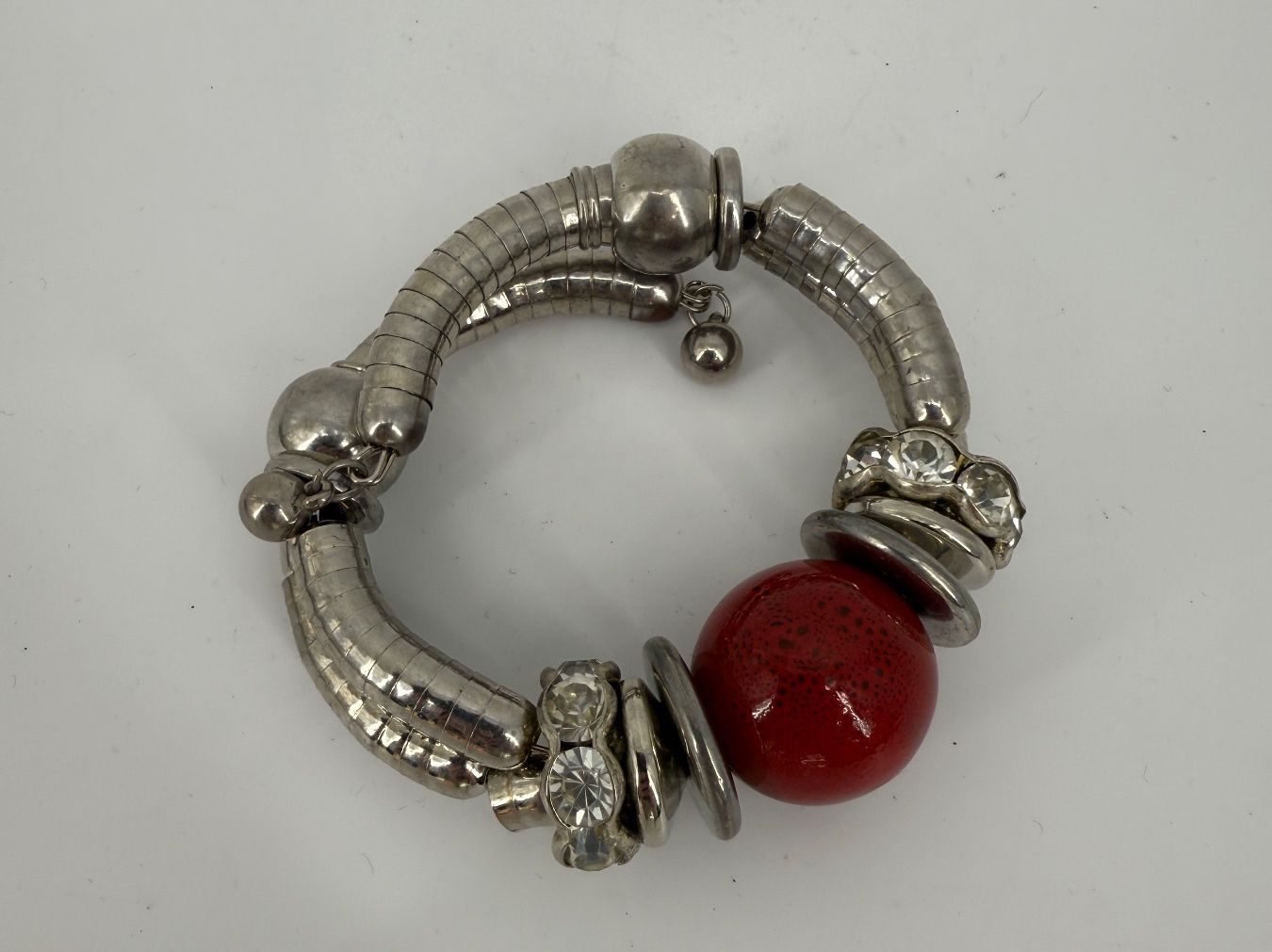 Bracciali & Braccialetti: Modeschmuck Armband/ Armreif, Silber Rot – Usato da Auenstein venduto da moin. 2