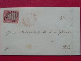 STRUBEL-BRIEF 1855 von St.GALLEN nach CHUR, KAT: 450.-+