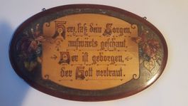 Antikes Spruchbild mit Hausspruch