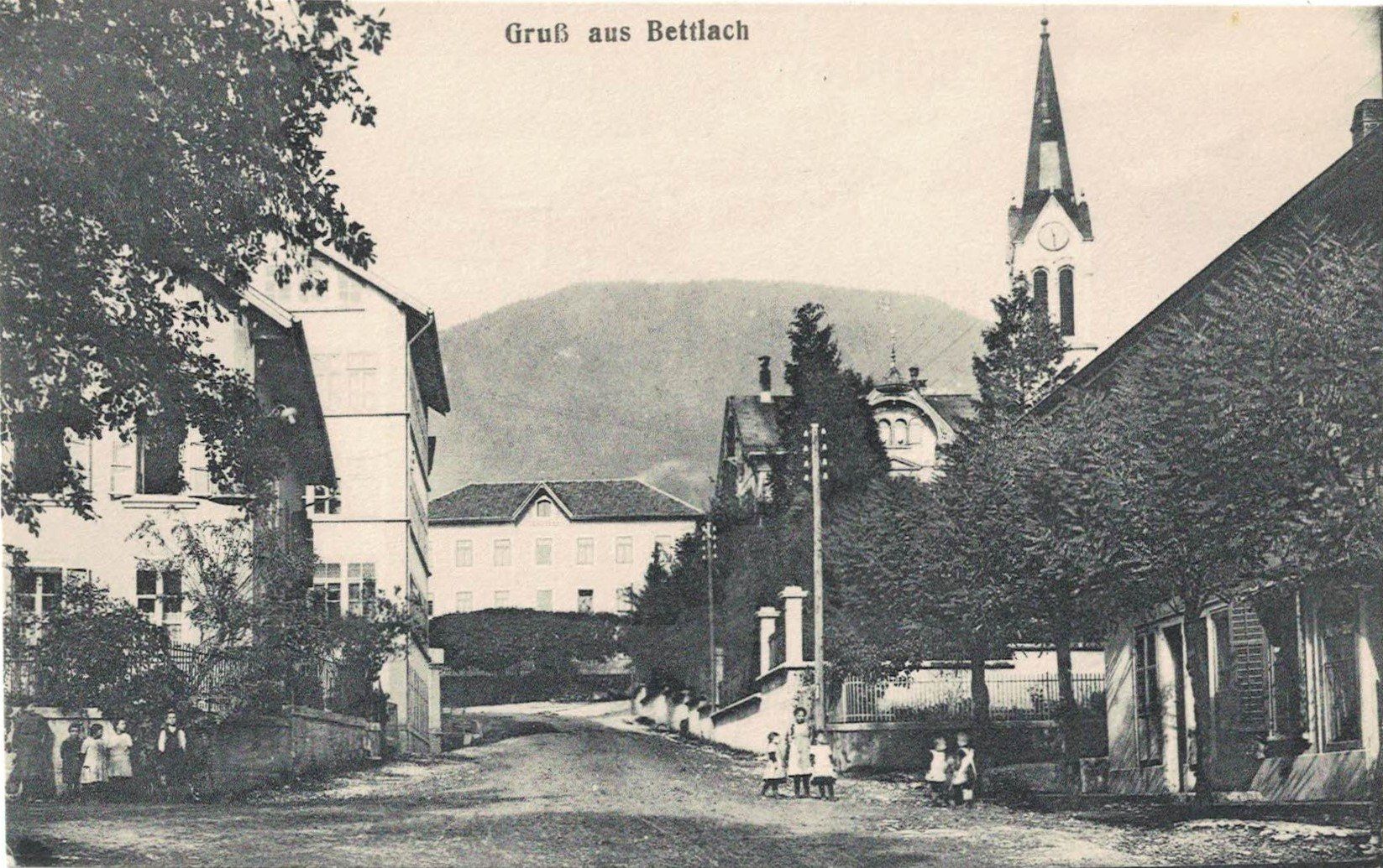Cartoline postali: Bettlach SO Ortsansicht Kirche , ca.1910 – Usato da Solothurn venduto da Bepposol