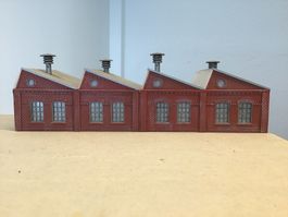Fabrikgebäude Backstein Modellbau, gebaut SPUR N