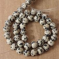 1 Strang Natürliche Stein Dalmation Jasper 8 mm