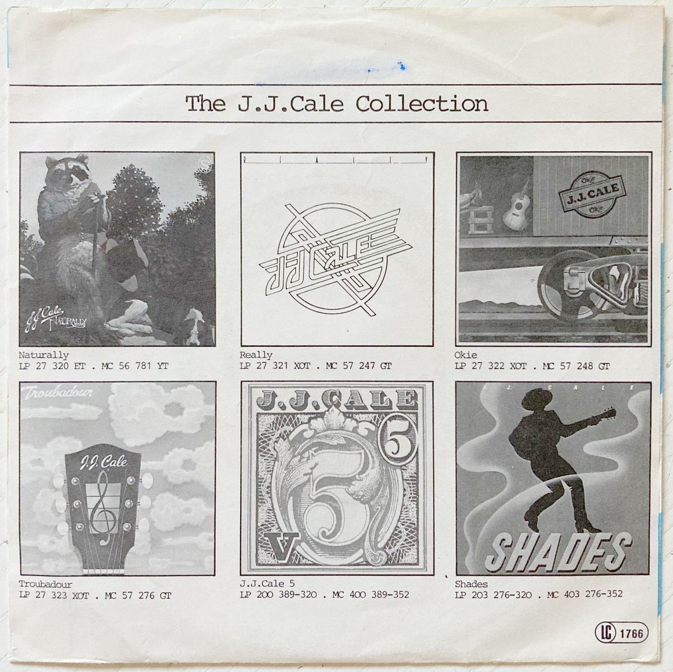 Dischi in vinile: J.J. CALE - CARRY ON – Usato da Bottens venduto da hotter-than-hell 1