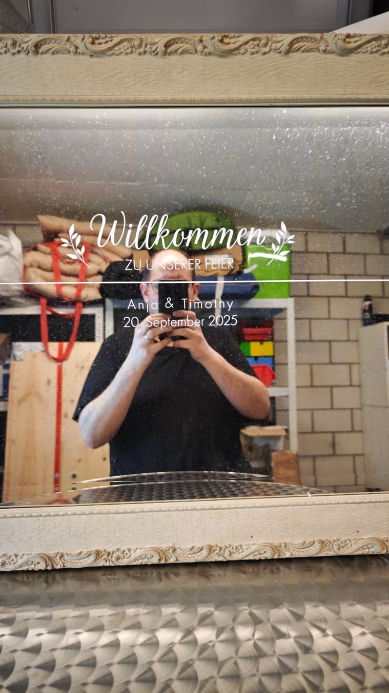 Specchi: Wunderschöner alter Spiegel von unserer Hochzeit – Usato da Gelterkinden venduto da MYSTOREFORYOU4460 1