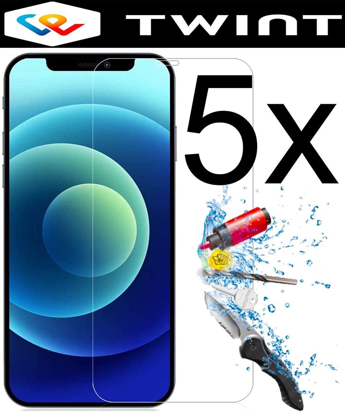Cover & Protezioni schermo: 5x iPhone 12 / 12 Pro / 12 Pro Max / 12 mini Panzerglas Glas – Nuovo e nell'imballaggio originale da Volketswil venduto da coverandmore