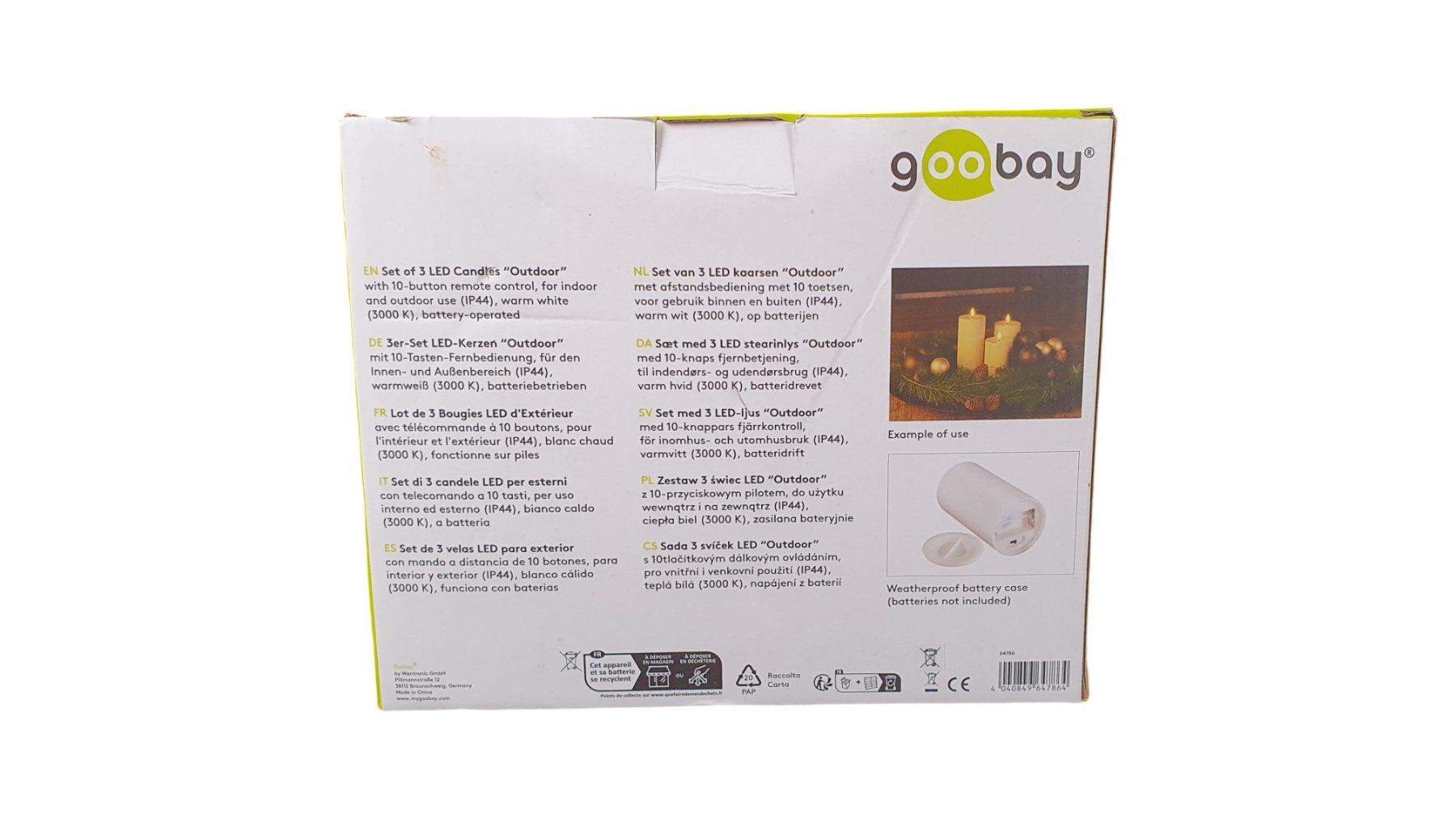 Candele: GOOBAY LED-Kerzen Outdoor 3er-Pack – Nuovo e nell'imballaggio originale da Wangen b. Olten venduto da Restwert_Wangen 4