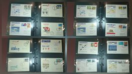 Album Swissair Briefe 1967 / 1968 / 1969 / 1991 89Stk div.