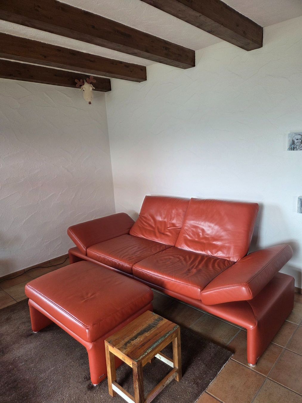 Koinor Divani: Leder Sofa mit Hockerbank Koinor – Usato da Madetswil venduto da ped_bd6z 3