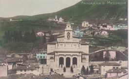 AK Panorama di Mendrisio - Chiesa Parrocchiale , RARA 1911