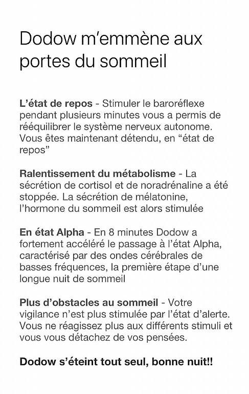 Attrezzature mediche: Dodow activateur du sommeil – Usato da Troistorrents venduto da apremand 4