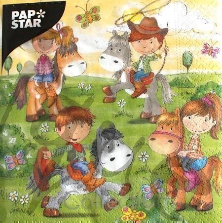 Tovaglioli: Serviette pony farm (1237) 2Stk. – Nuovo (secondo la descrizione) da Schlatt TG venduto da kreativ-atelier