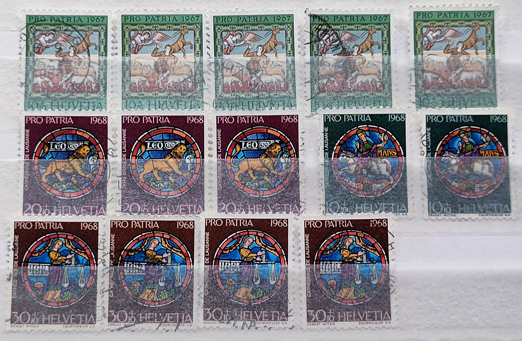 Tutti i francobolli: Briefmarken Pro Patria 1967/1968 – Usato da Baar venduto da Maxlee75