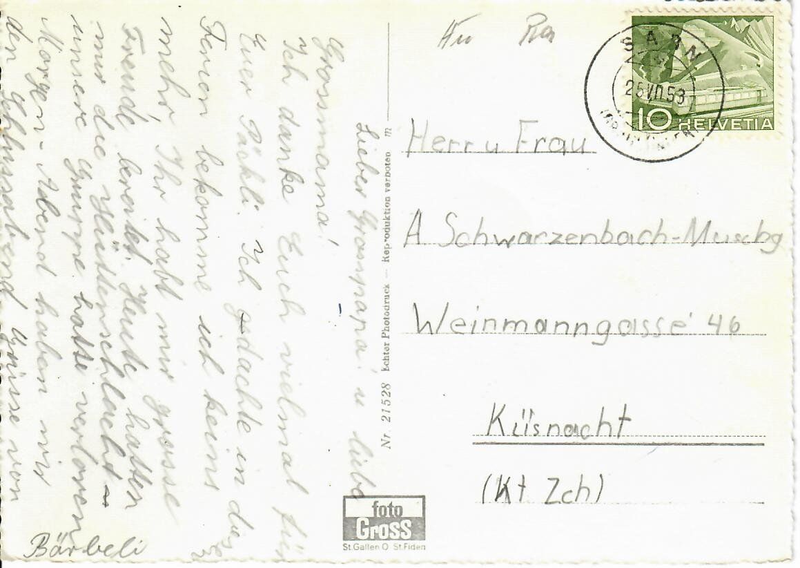 Ansichtskarten: Sarn - Portein – Gebraucht aus Hochdorf von Ziegel-16 1