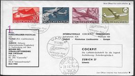 1960 FL FDC HELIKOPTER Post Nr. 34-37 Serie speziell ab 1.-