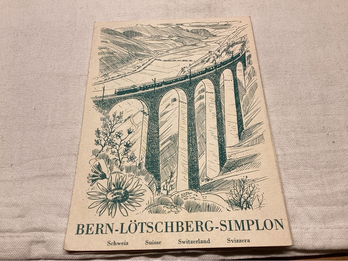 Cartoline postali: Bern Lötchberg Simplon DEPLIANT intéressant 6 p.recto- verso – Usato da Luc (Ayent) venduto da Rebouille