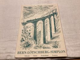 Bern Lötchberg Simplon DEPLIANT intéressant 6 p.recto- verso