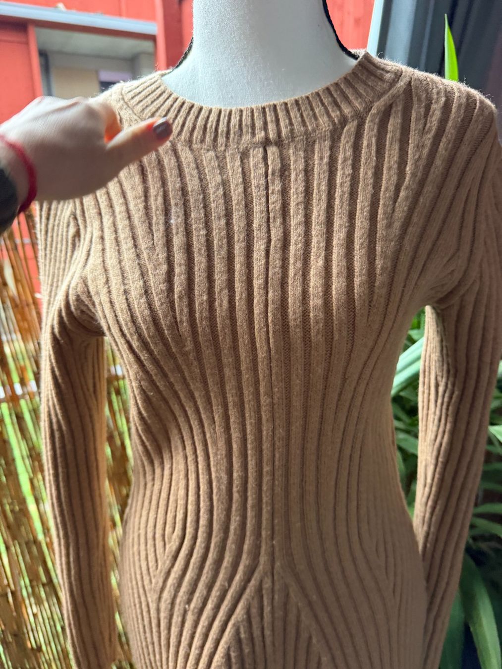 H&M Vestiti: Strickkleid gerippt beige Grösse s – Usato da Riehen venduto da edu_92w7 6