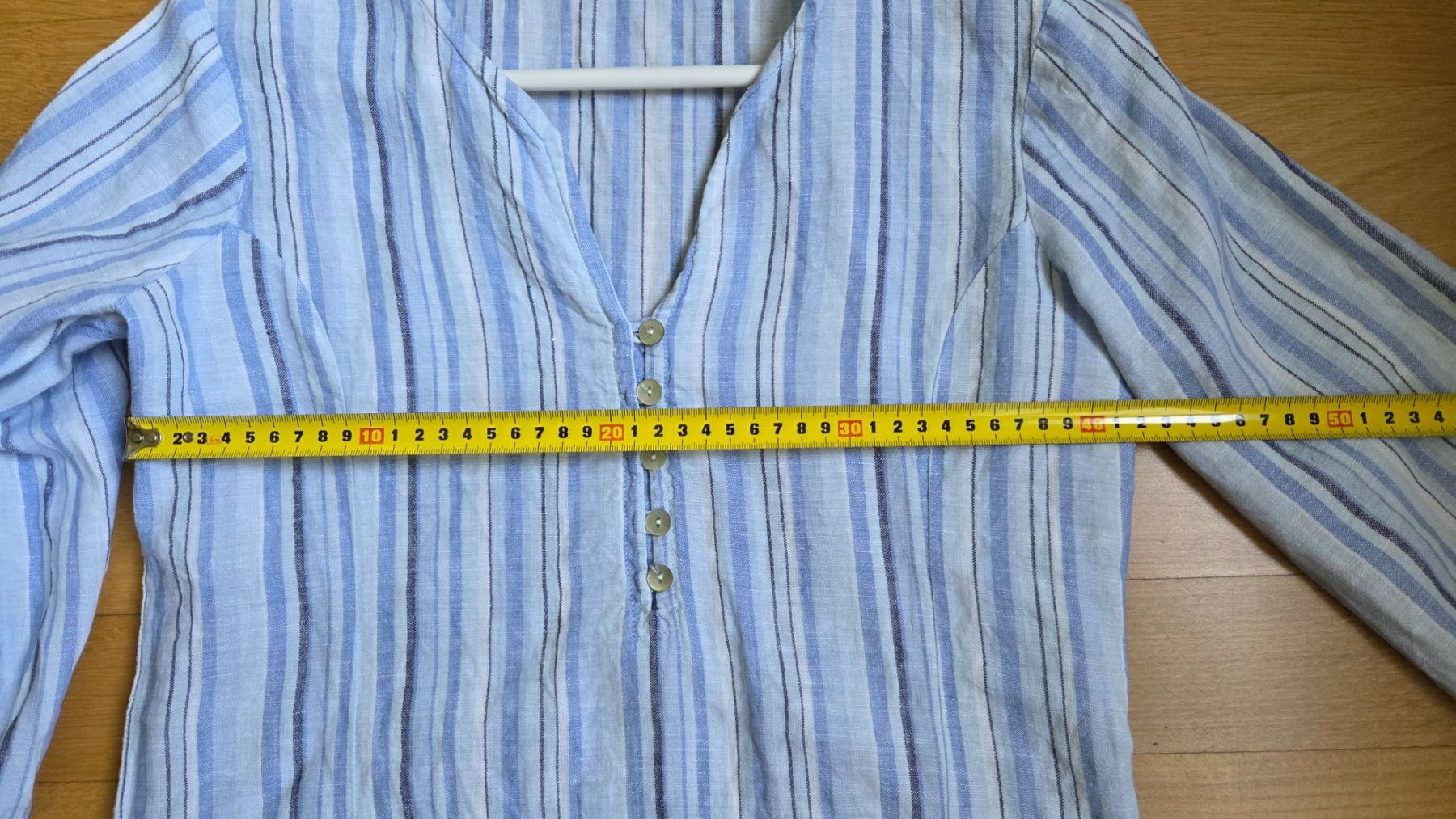 H&M Blusen: Leinen Bluse blau gestreift – Gebraucht aus Fislisbach von Maieriisli25 7