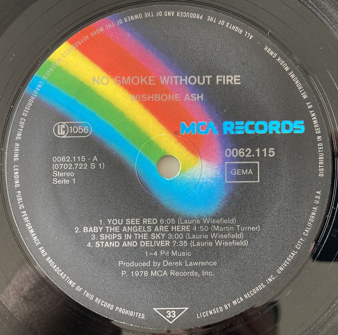 Dischi in vinile: WISHBONE ASH - NO SMOKE WITHOUT FIRE – Usato da Bottens venduto da hotter-than-hell 2