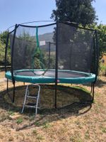 Trampolin mit Sicherheitsnetz und Leiter 425 cm Durchmesser