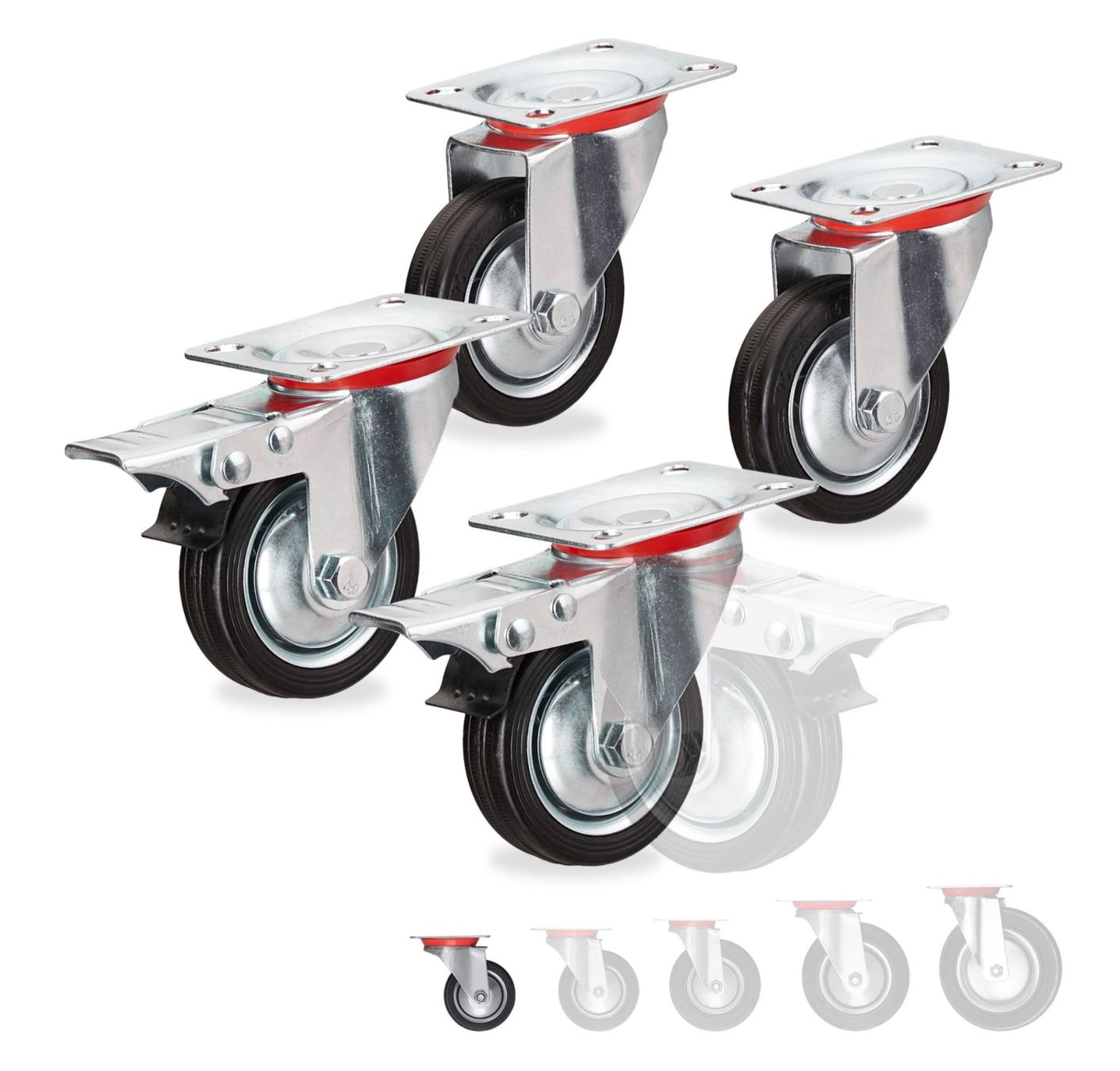 Sonstiges zum Lager & Transport: Schwerlastrollen 4er Set 75mm – Neu und originalverpackt aus Bülach von StoreInShop.com
