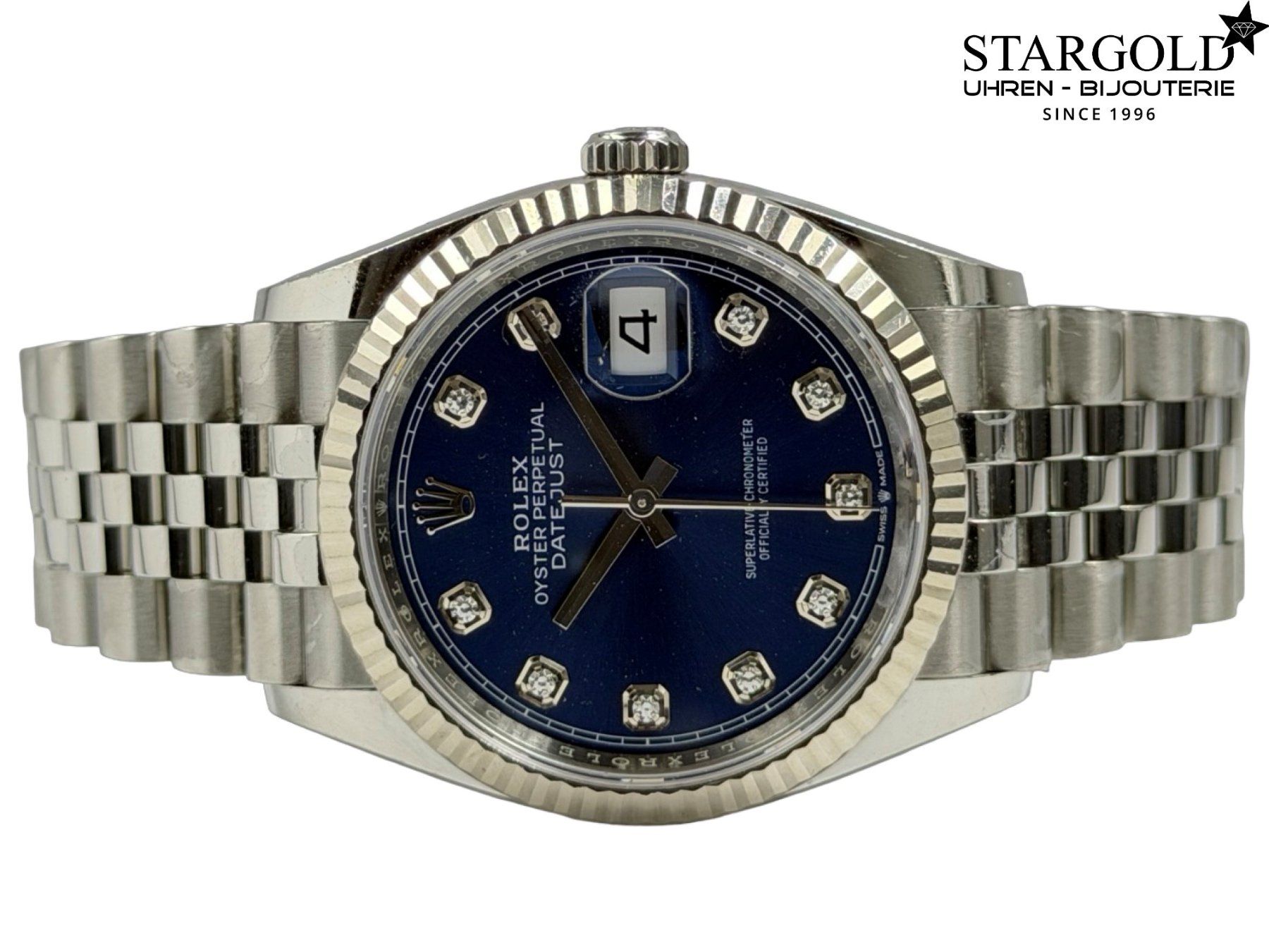 Rolex Orologi: Rolex Datejust 36 Blau mit Diamanten - 126234 – Nuovo e nell'imballaggio originale da Zürich venduto da Stargold-Uhren 4