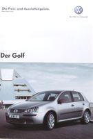 Prospekt VW Golf Preis + Ausstattungsliste 2007