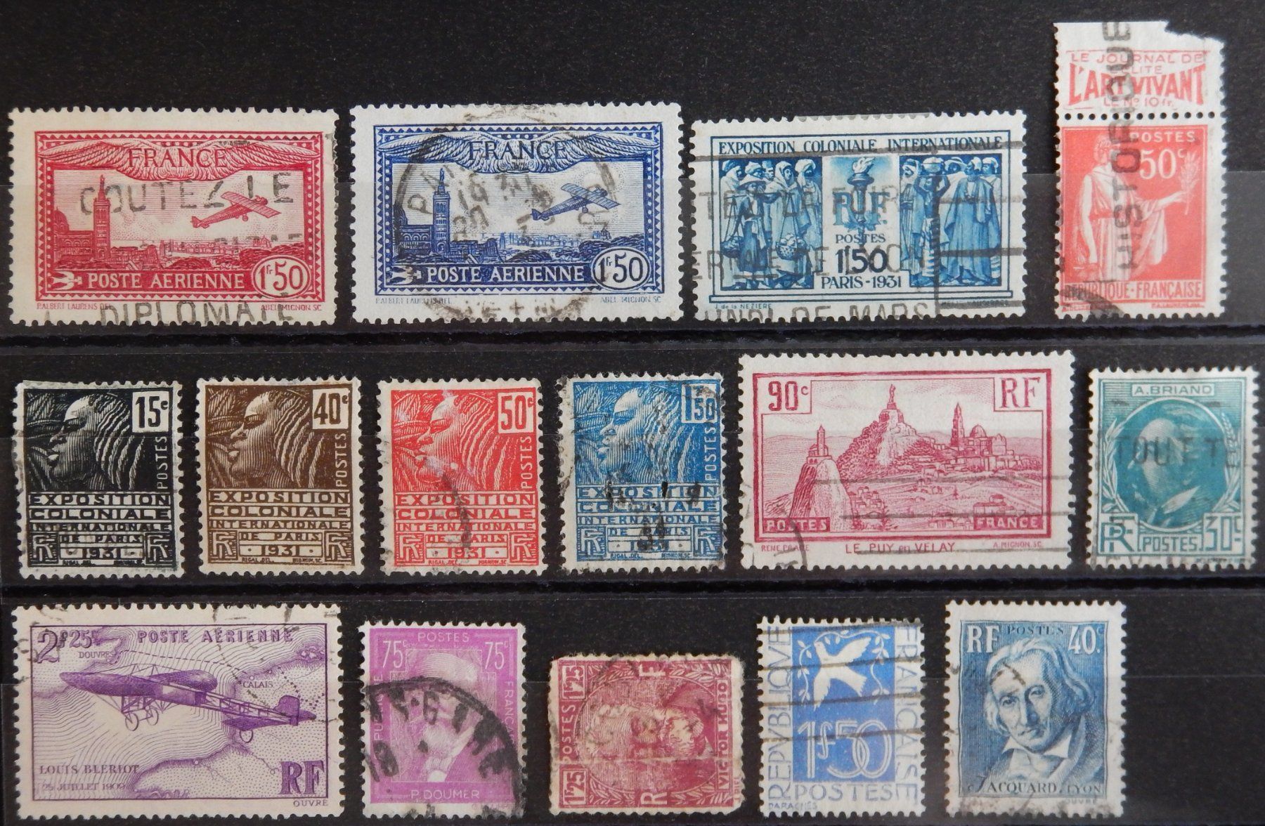 Tutti i francobolli: Frankreich ex. Kat. 251-291 gest. 1930/34 – Usato da Zürich venduto da Muehlekauf