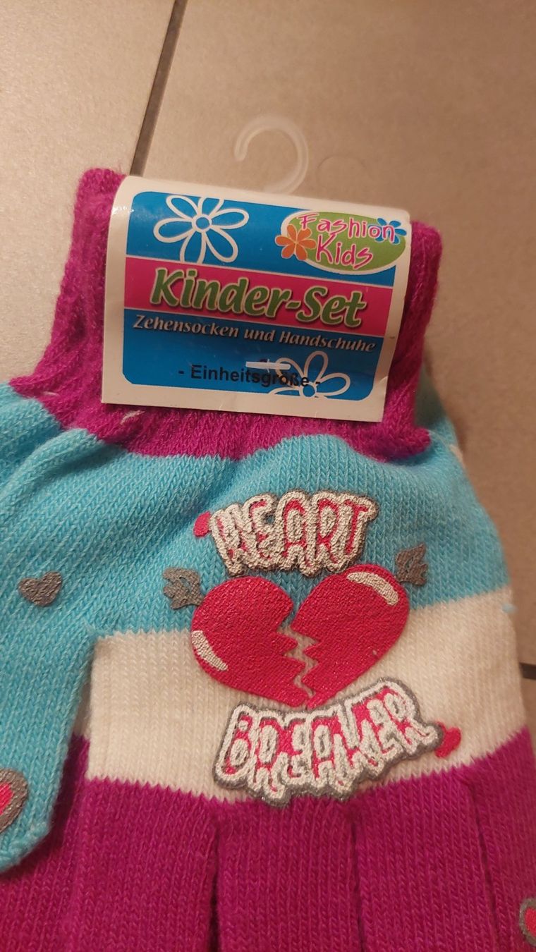 Calze per bambini: Kinderset Zehensocken und Handschuhe one size – Nuovo e nell'imballaggio originale da Erlinsbach venduto da pfunky 1