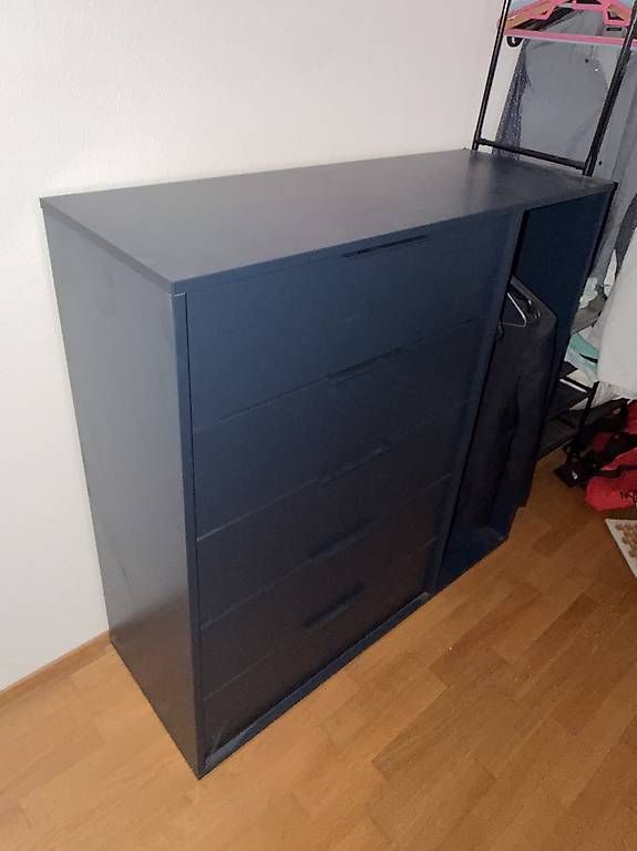 Ikea Cassettiere: Moderne Kommode mit Schubladen & Kleiderstange  Anthrazit – Usato da Wil venduto da mowil2007 1