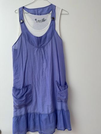 Sommerliches Latzkleid mit T-Shirt Gr. 38 von Cache Cache