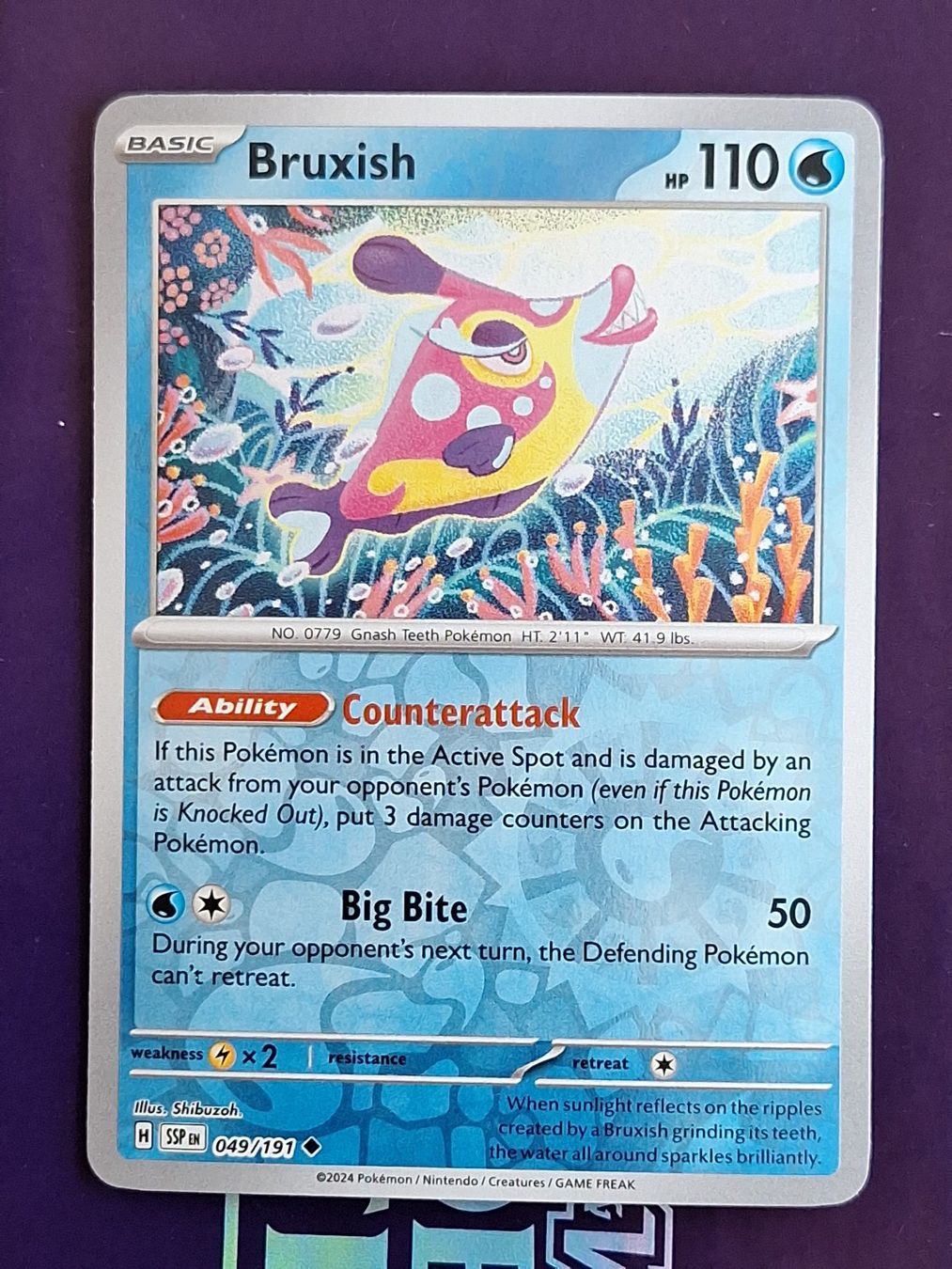 Pokémon Carte collezionabili: Bruxish - Reverse Holo - Pokemon Surging Sparks – Usato da Altstätten SG venduto da GGsGameshop