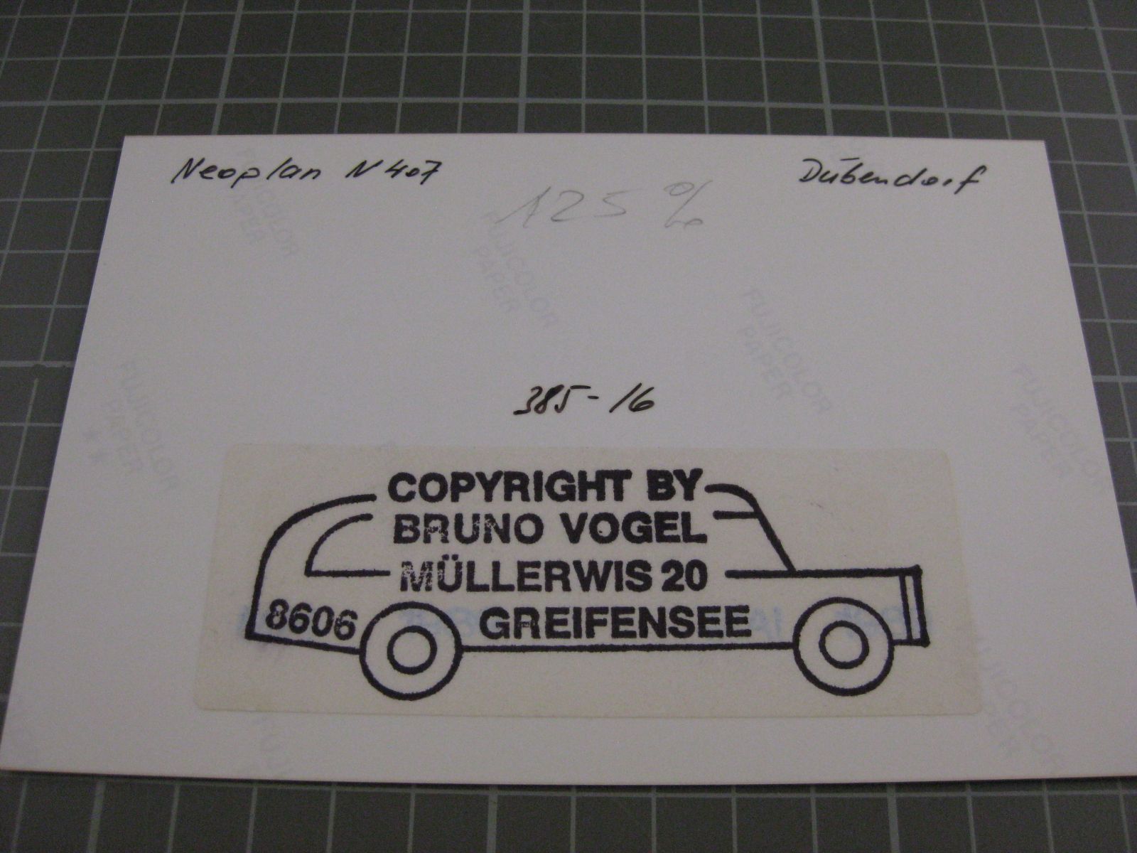 Cartoline postali: Echtfoto Ortsbus Dübendorf VBZ – Usato da Malters venduto da Marosko 1