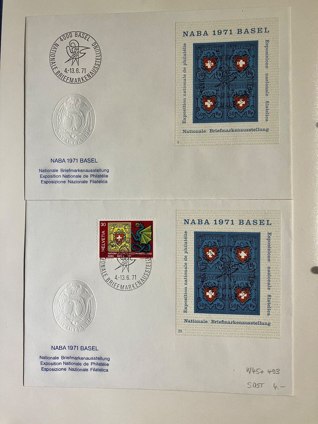 Tutti i francobolli: Sonderbriefe Naba 1971 Basel – Usato da Cunter venduto da Bicasi58