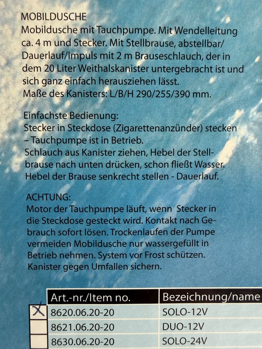 Docce: Mobile Campingdusche – Nuovo (secondo la descrizione) da Stans venduto da Seegucker 4