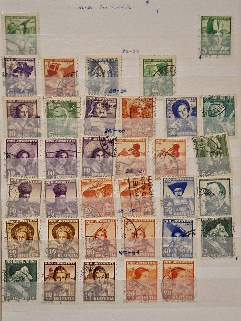 Tutti i francobolli: Briefmarken Pro Patria / Juventute / Werbemarken divers – Usato da Balgach venduto da SIMEON27 8