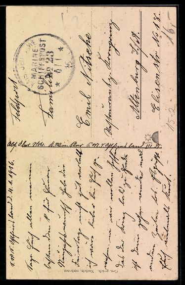 Cartoline postali: Alter Mann beobachtet Zeppelin über dem – Usato da Berlin venduto da bartko-reher 1