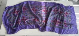 Scarf purple patterned silk blend good condition