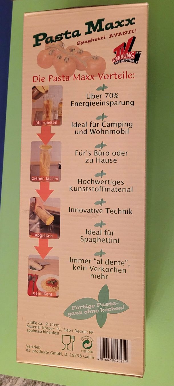 Elettrodomestici da cucina: Pasta Maxx Spaghetti-Zubereiter, Originalverpackt! – Usato da Wohlen AG venduto da 1000-Ideen 3