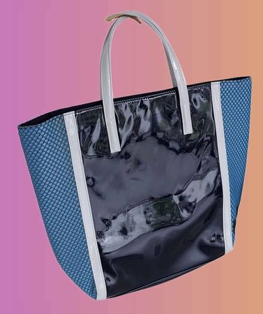 Stylische Tasche Lack blau/türkis - Sommerhit!