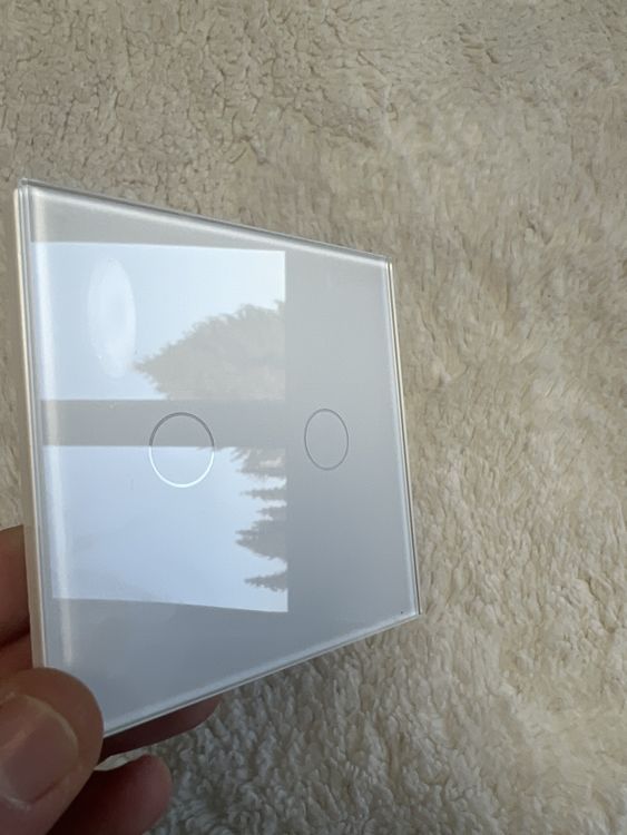 Interrupteur tactile mural LED, verre 4