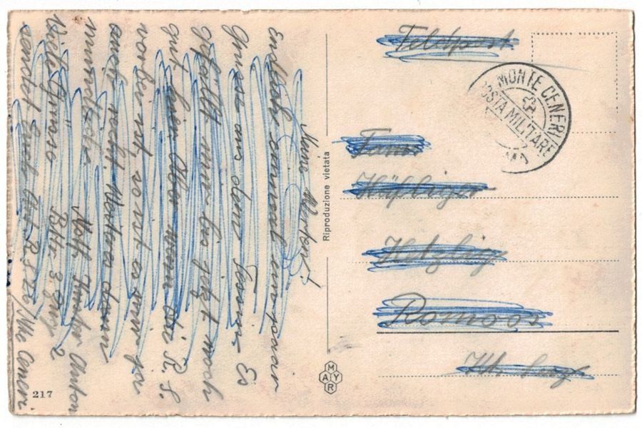 Cartoline postali: Monte Ceneri, posta militare verso 1935 – Usato da Frauenfeld venduto da POML 1