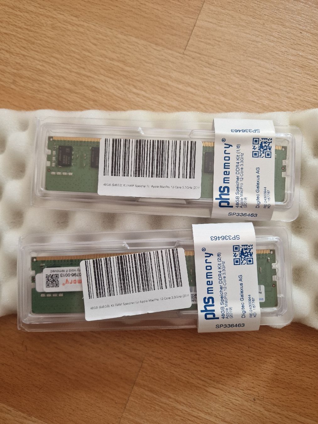 PC: phs memory DDR4 RAM Kit 48GB Apple MacPro 12-Core 3.3GHz – Usato da Menznau venduto da CS1.6