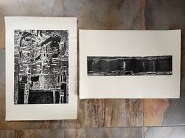 Lucio MUÑOZ. 2 bois gravés.