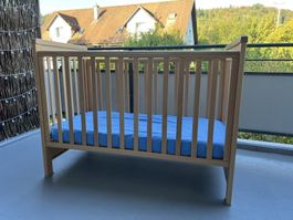 Treppy Kinderbett/Beistellbett 60x120 natur inkl. Matratze