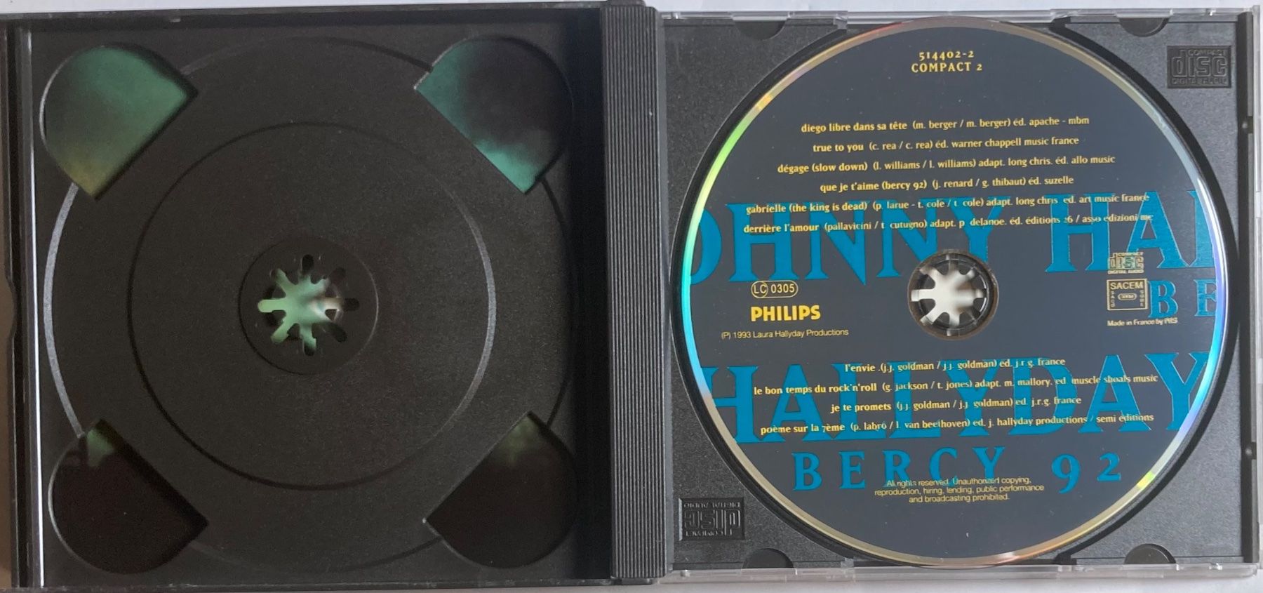 CD: JOHNNY HALLYDAY - BERCY 92 – Usato da Poliez-Pittet venduto da Newtown-Records 3