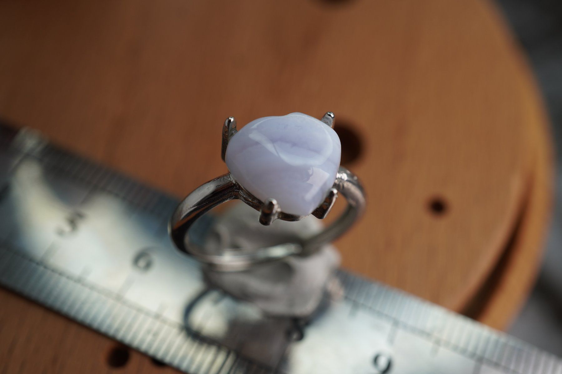 Minéraux & Lithothérapie: Chalcedon Herz     ring Grösse  Variabel     (Räumung!) – Neuf avec emballage d'origine à Eschenbach SG par topstone 6