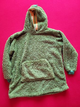 Fleece Hoodie one Size grün