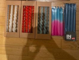 Kerzen Set, 5 Packungen, verschiedene Farben, Neu!