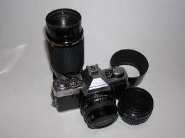 Minolta XG 1, analog, sehr guter Telebereich, 2 Objektive